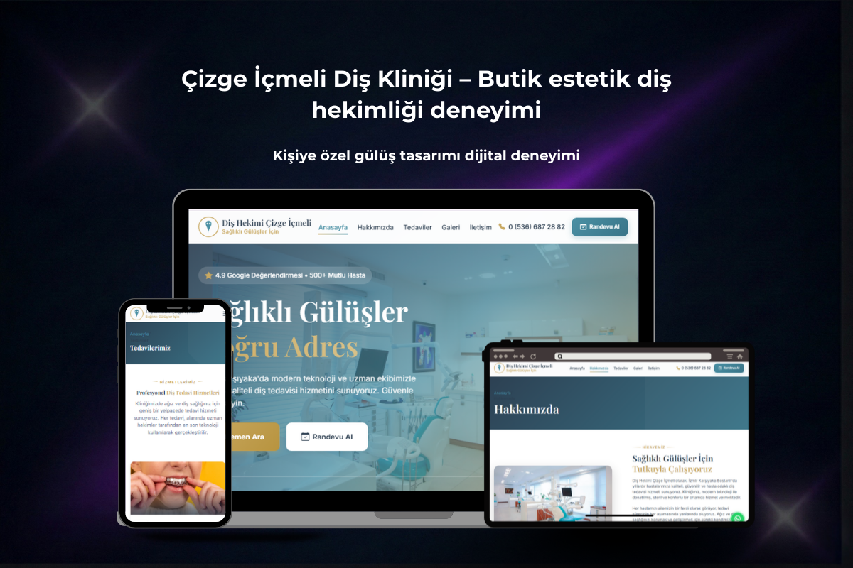 Çizge İçmeli Diş Kliniği – Kurumsal Klinik Web Sitesi
