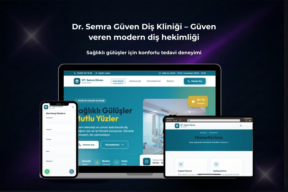 Dt. Semra Güven – Kurumsal Diş Kliniği Web Sitesi