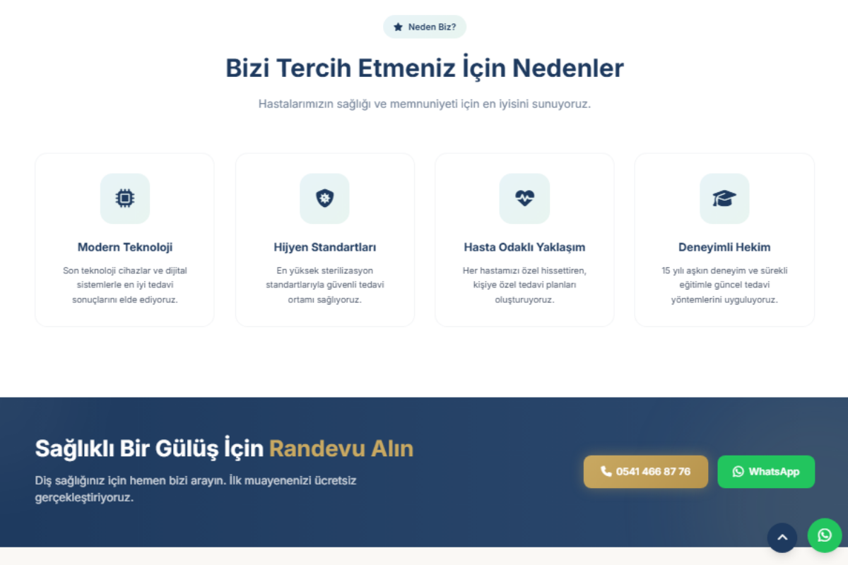 Dt. Tuğba Aslan – Diş Kliniği Web Sitesi - Görsel 3