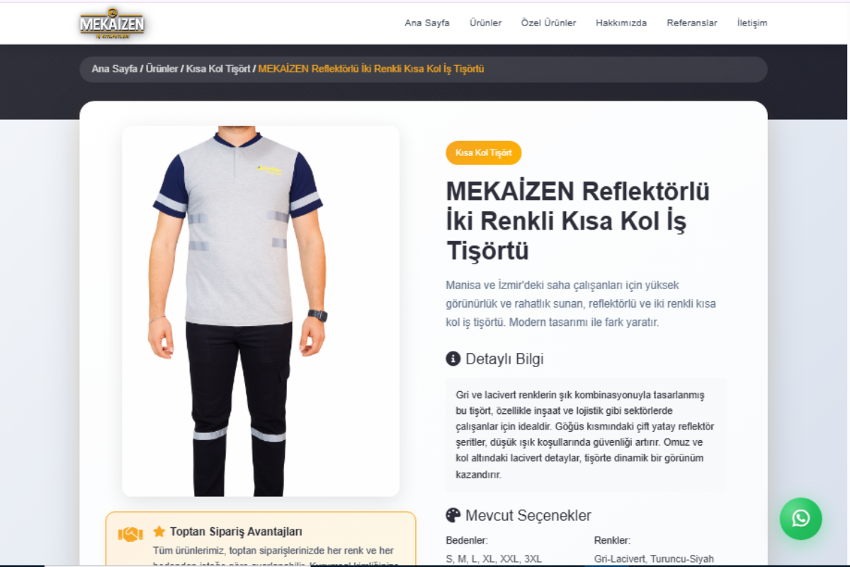 Mekaizen İş Elbiseleri – Kurumsal Web Sitesi - Görsel 4