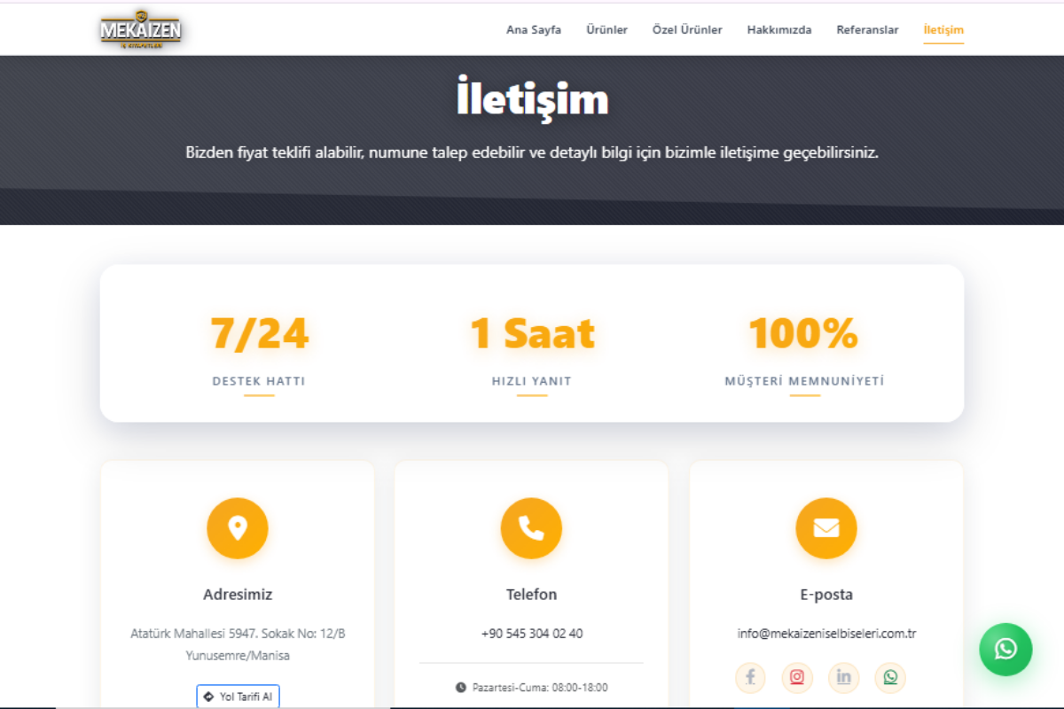 Mekaizen İş Elbiseleri – Kurumsal Web Sitesi - Görsel 5