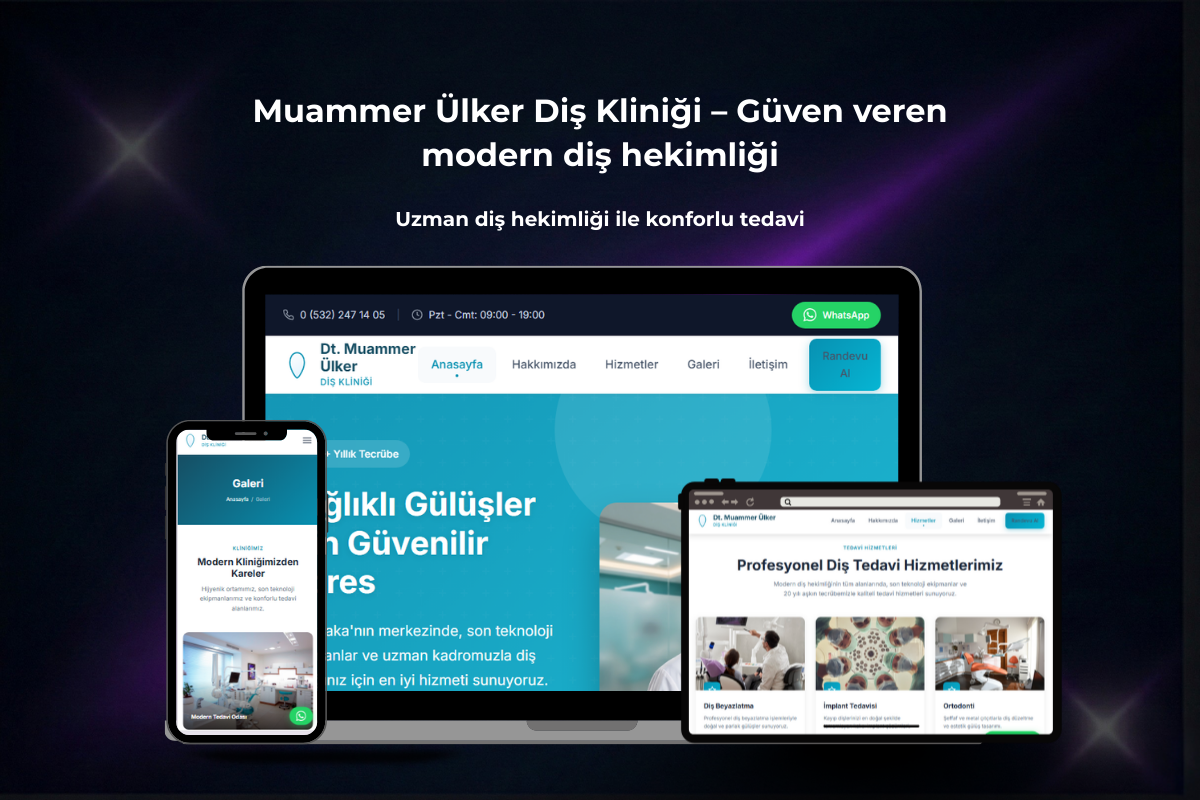 Muammer Ülker Diş Kliniği – Kurumsal Klinik Web Sitesi